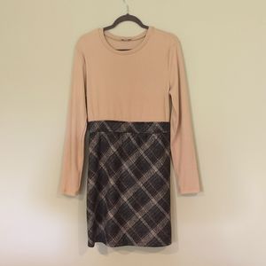 Long sleeve plaid dress